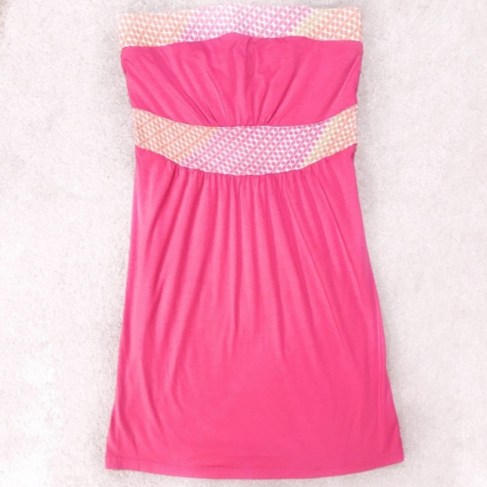 Roxy Casual Pink Strapless Summer Dress
